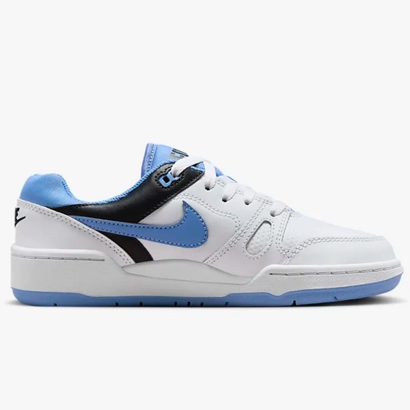 BNIB Nike Full Force Low Premium Leather Sneakers W 8.5/7Y White Polar Black - Picture 3 of 14